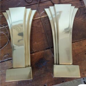 Stiffel lamps Fan Art Deco pair